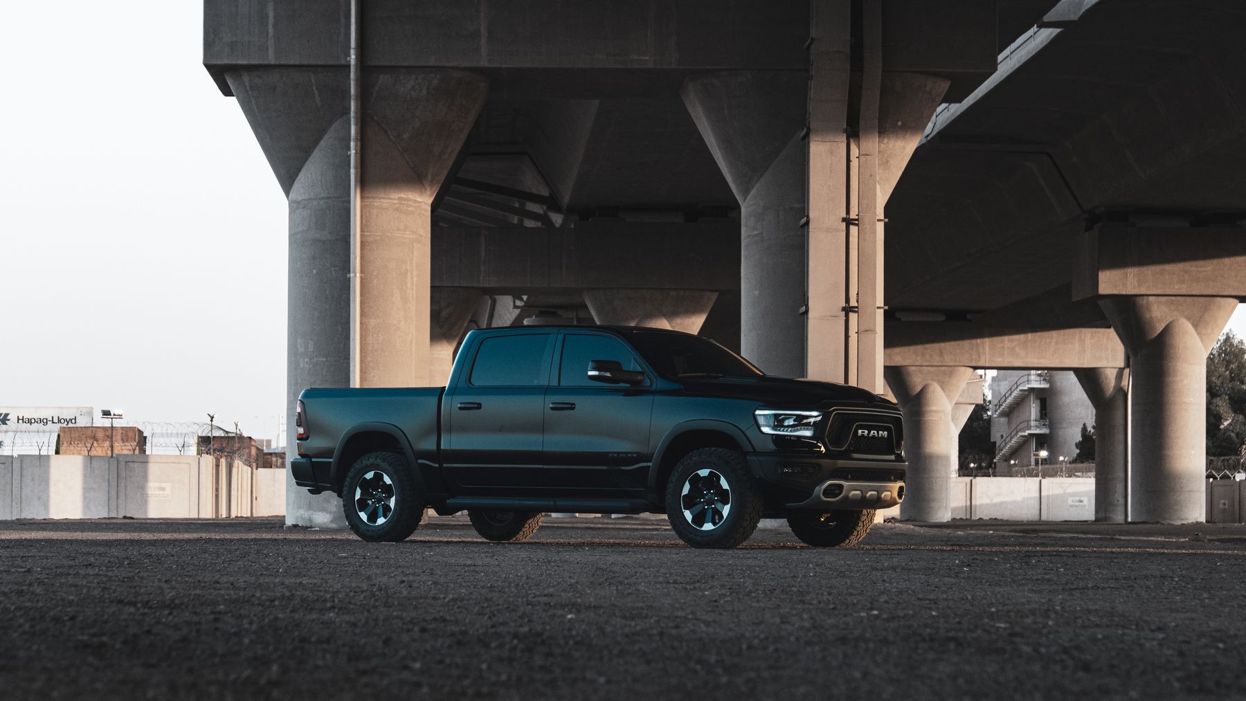 Black Ram 1500 pickup truck